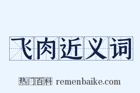 飞肉近义词是什么意思的图片